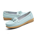 Women Cow Muscle Ballet Light Shoes - Blue