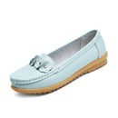 Women Cow Muscle Ballet Light Shoes - Blue