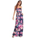 Women Fashion Boho Maxi Dress - Multicolor