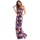 Women Fashion Boho Maxi Dress - Multicolor