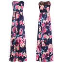 Women Fashion Boho Maxi Dress - Multicolor