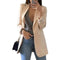 Women Fashion Long Sleeves Blazers Top - Beige