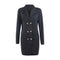 Women Formal Long Blazer Coat - Black