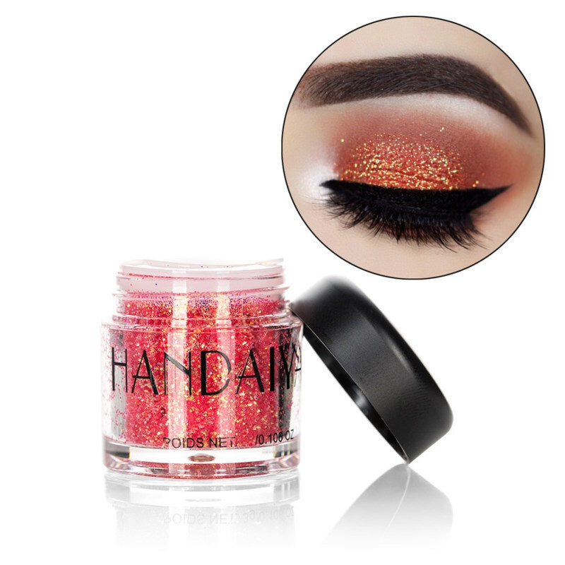 Women Glitter Sequin Shiny Eyeshadow - Red