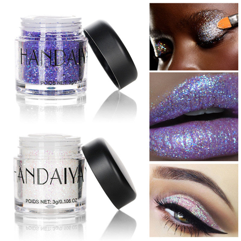 Women Glitter Sequin Shiny Eyeshadow - Silver