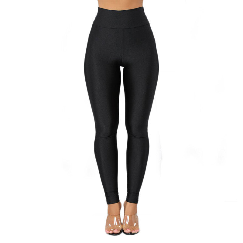 Women High Waist Stretchy Leggings - Black