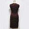 Women Lace Embroidery Bodycon Dress - Red