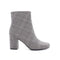 Women Lattice Printing Fabric Boots - Dark Grey