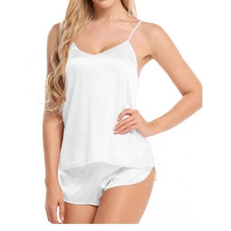 Women Lingerie Camisole Nightwear - White