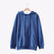 Women Long Sleeves Hoodies Top - Blue