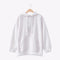 Women Long Sleeves Hoodies Top - White