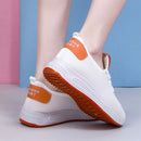 Women Mesh Casual Shoes - White & Orange