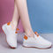 Women Mesh Casual Shoes - White & Orange