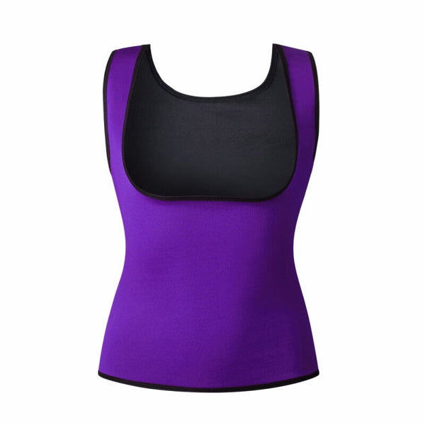 Women Neoprene Sauna Waist Trainer Vest - Purple