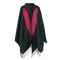 Women Open Front Blanket Hooded Sweater Cape Shawl - Black