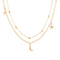 Women Premium 2 Layer Chain Necklace - Gold