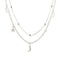 Women Premium 2 Layer Chain Necklace - Silver