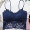 Women Push Up Lace Bralette - Blue