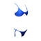 Women Sexy Bikini Low Waist Split Swimsuit - Blue