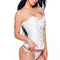 Women Sexy Satin Corset Lace Body Shaper - White