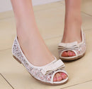 Women Shoes Sequin Fabric Flat Slip-On - White