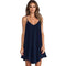 Women Sleeveless Casual Party Dress - Navy Blue