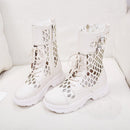 Women Slip-On Short Boot - White