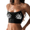 Women Strappy Style Beach Vest Tops - Black