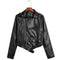 Women Style Leather Motorcycle Jacket - Black