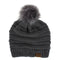 Women Tailored Casual Knitted Beanies - Dark Gray