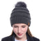 Women Tailored Casual Knitted Beanies - Dark Gray