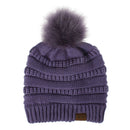 Women Tailored Casual Knitted Beanies - Purple