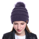 Women Tailored Casual Knitted Beanies - Purple