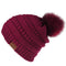 Women Tailored Casual Knitted Beanies - Wine Red