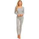 Women Thermal Underwear Top & Bottom - Gray