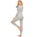 Women Thermal Underwear Top & Bottom - Gray