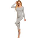 Women Thermal Underwear Top & Bottom - Gray