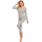 Women Thermal Underwear Top & Bottom - Gray