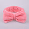 Women Velvet Solid Bow Knot Headband - Watermelon Red