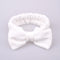 Women Velvet Solid Bow Knot Headband - White