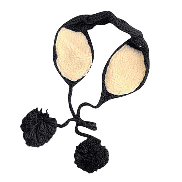 Women Winter Autumn Plush Earmuffs - Black