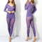 Women Winter Seamless Thermal Underwear Set - Purple