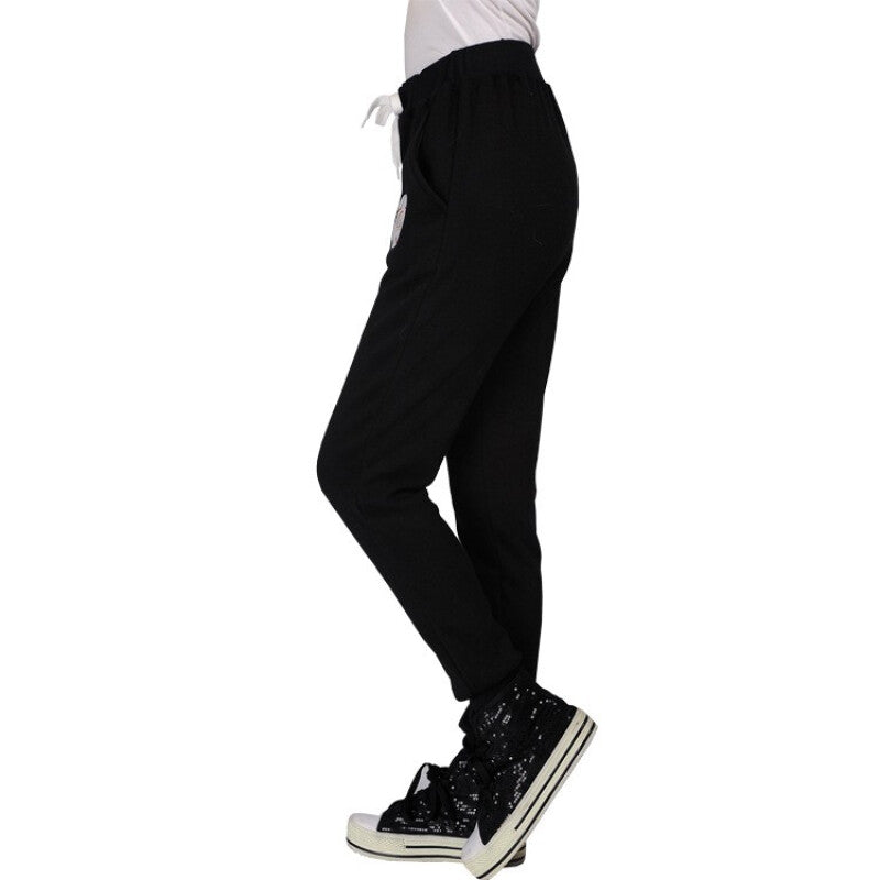 Women's Casual Winter Thick Trousers - Black