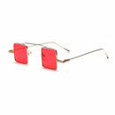 Women's Fashion Metal Frame Sunglasses - Red