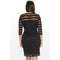 Women's Long Sleeve Plus Size Dress - Black