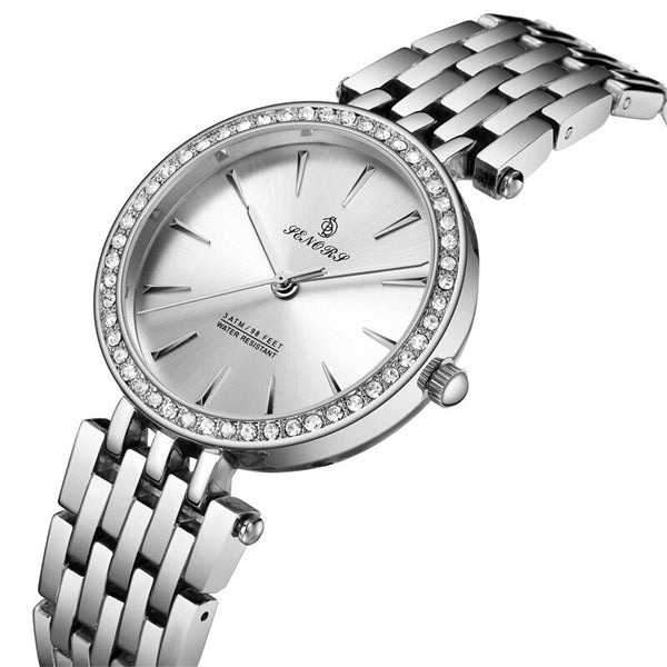 Women's Premium Tone Quartz Watch - Silver