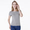 Women's Round Neck Fitted T-shirt - Gray