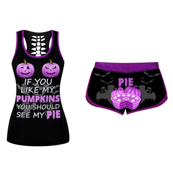 Women's Short Sleeve Drawstring Short - Purple