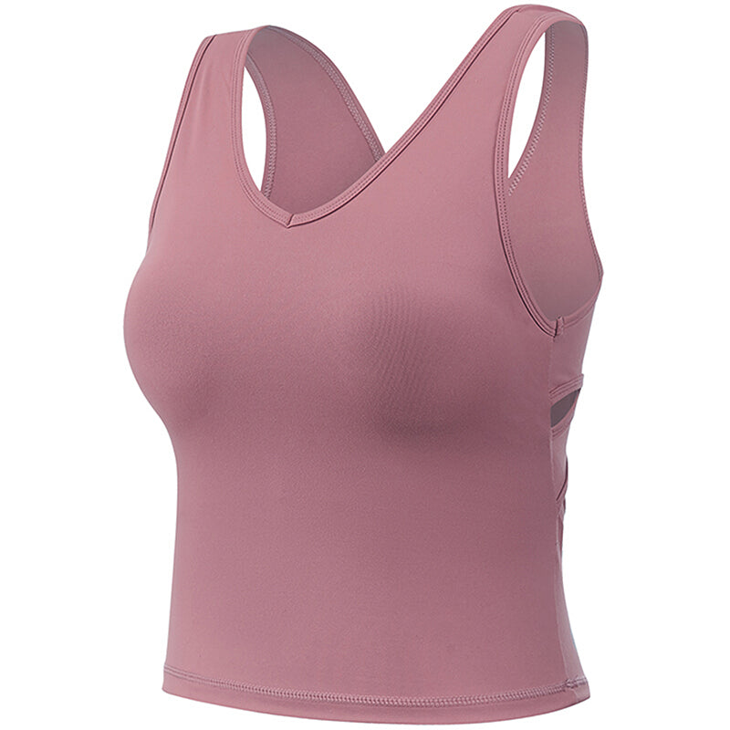 Women's Sports Bra Yoga Crop Top - Pink