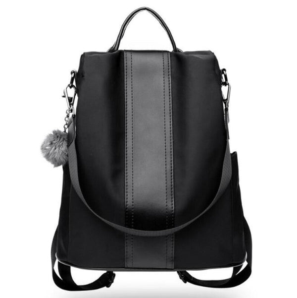 Women's Waterproof Anti Theft Backpack - Black